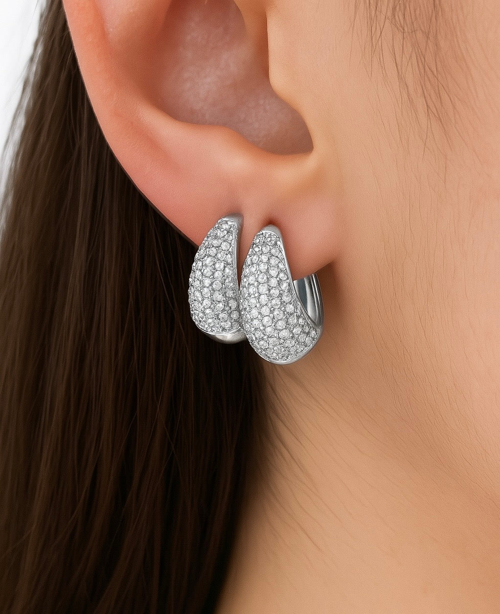 ORECCHINI CHUNKY PAVE’