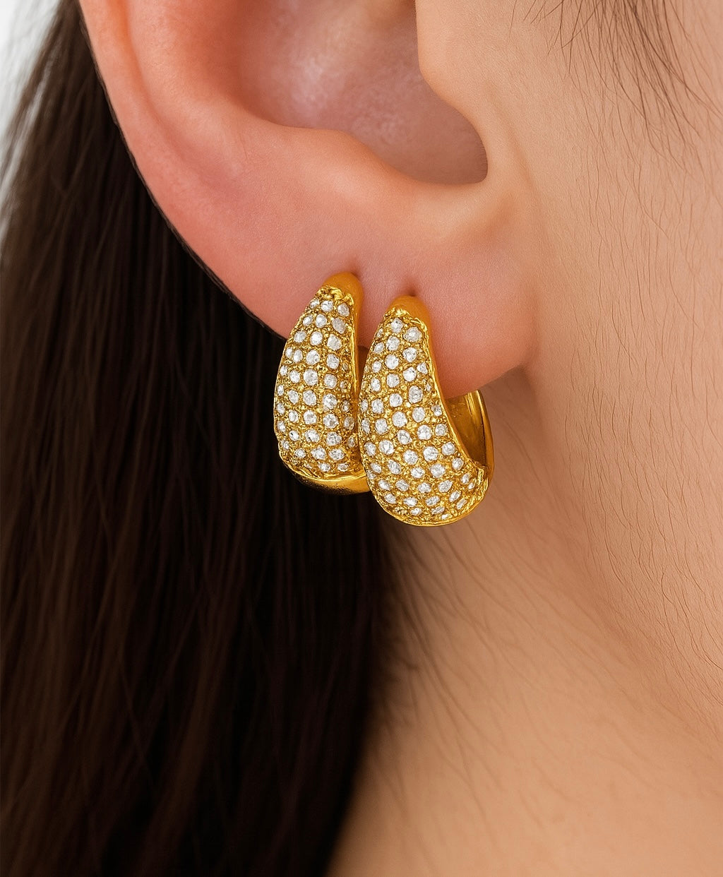 ORECCHINI CHUNKY PAVE’